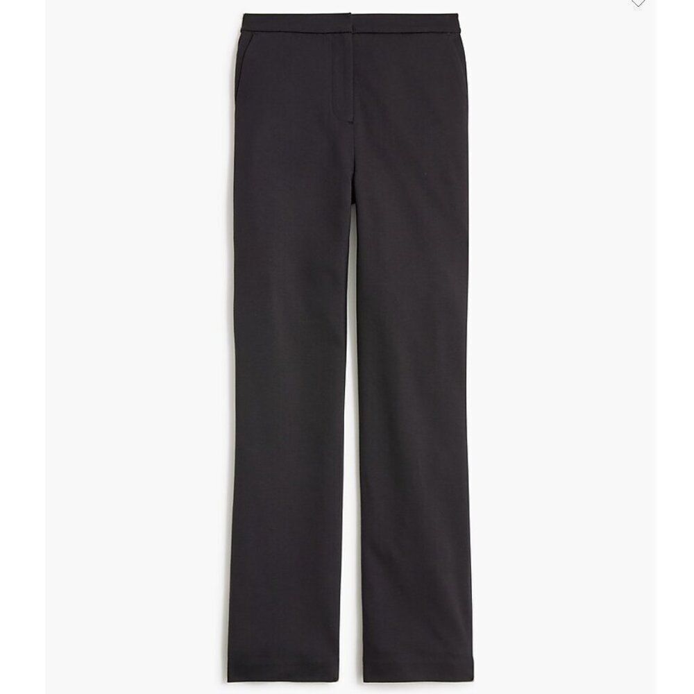 NWT J. Crew Factory Ponte Pant, size 8 (runs big), black, viscose/poly/elastane